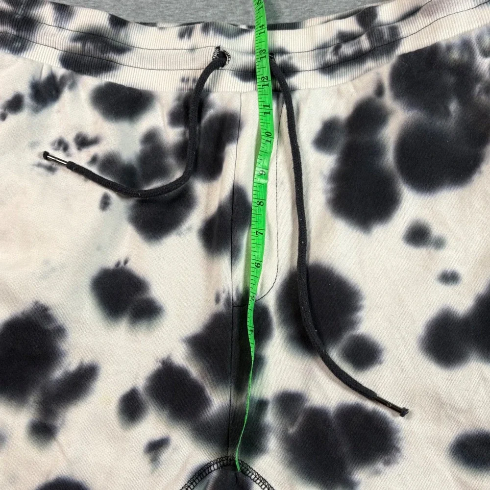 True Religion Mens Sunset Jogger Tie Dye Black White Fleece Sweatpants Large L